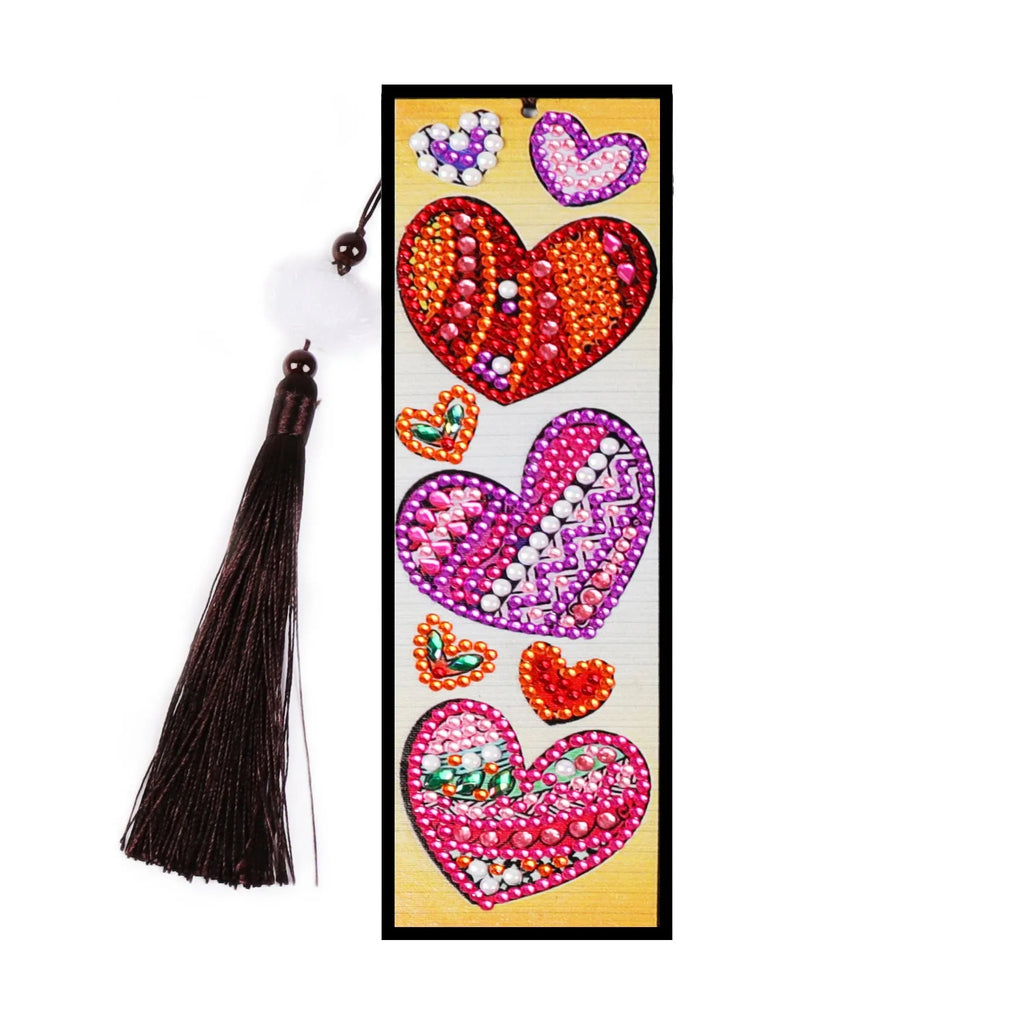 DIY diamond painting bookmark with special-shaped mandala crystal floral design