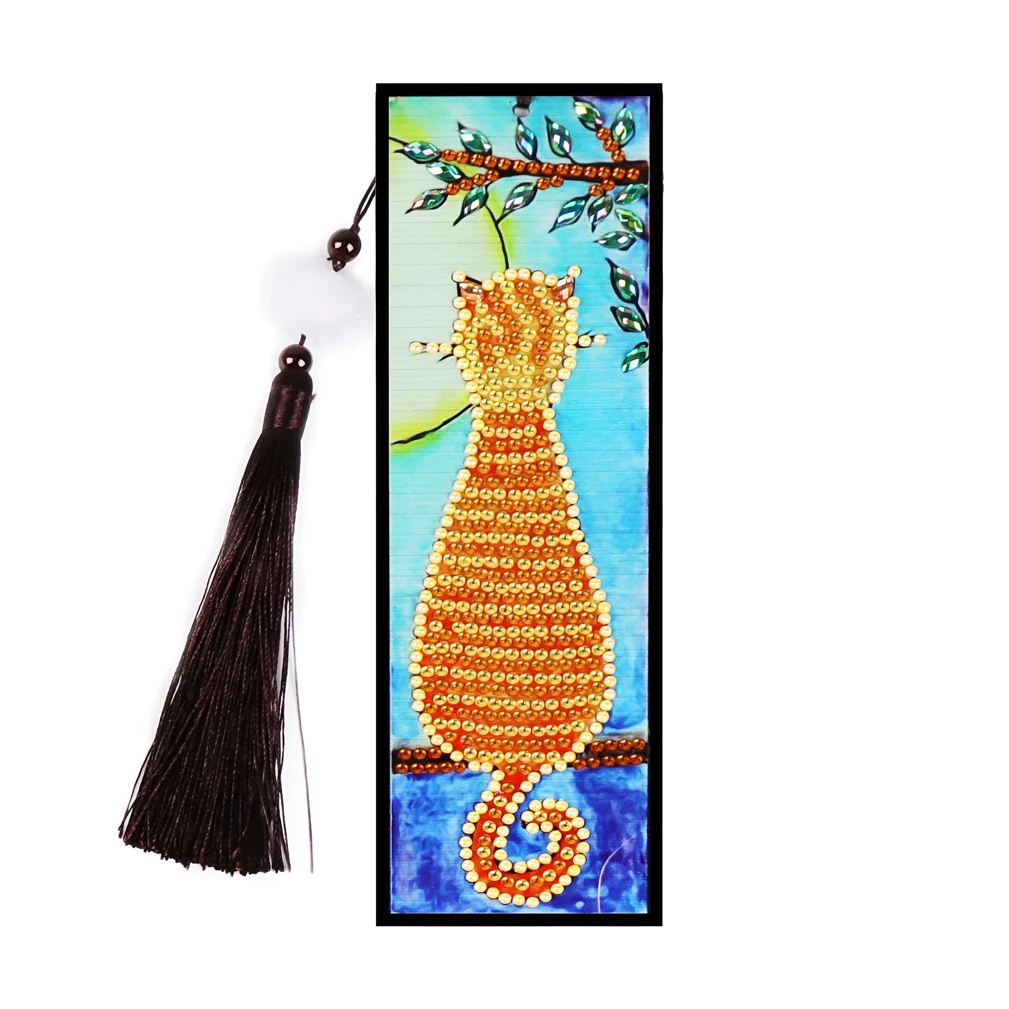 DIY diamond painting bookmark with special-shaped mandala crystal floral design