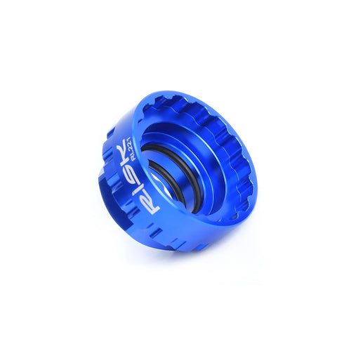 Blue aluminium alloy 12-speed direct mount disc removal tool for Shimano cranksets