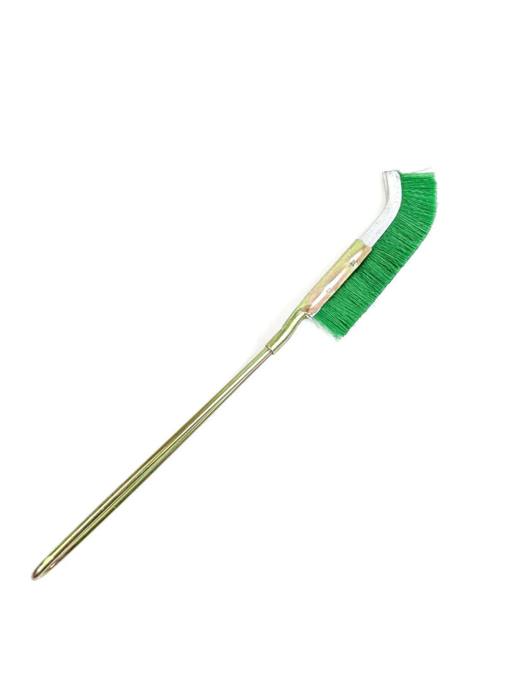 Green elbow rust removal brush with nylon wire bristles for cleaning range hoods
