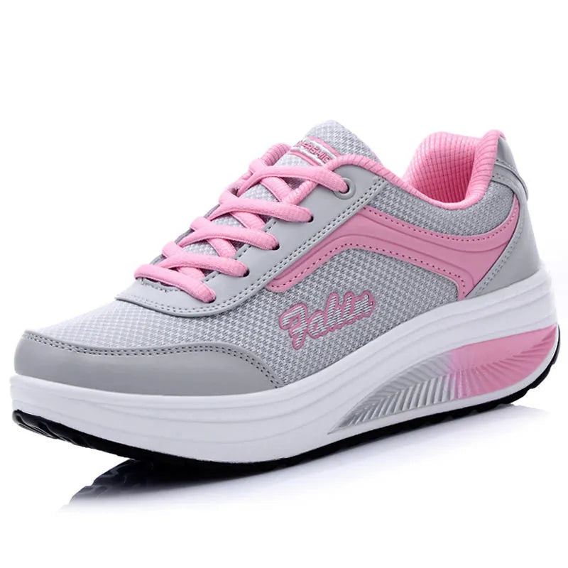 Women's heelless sports travel shoes with middle heel height in multiple colour options