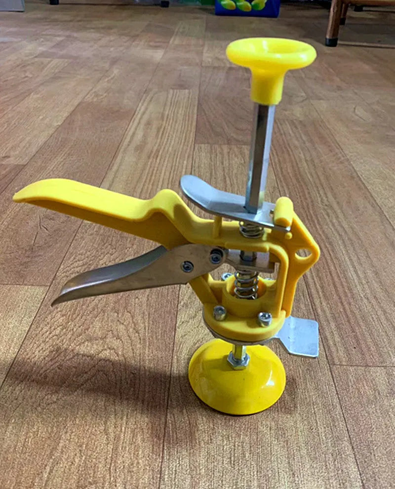 Tile raising positioner tool for concrete processing with adjustable height feature