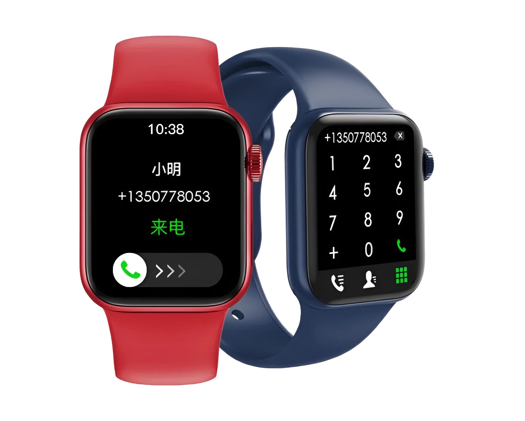 M16Plus smart watch in silver with 1.8-inch screen and zinc alloy case on a wrist strap.