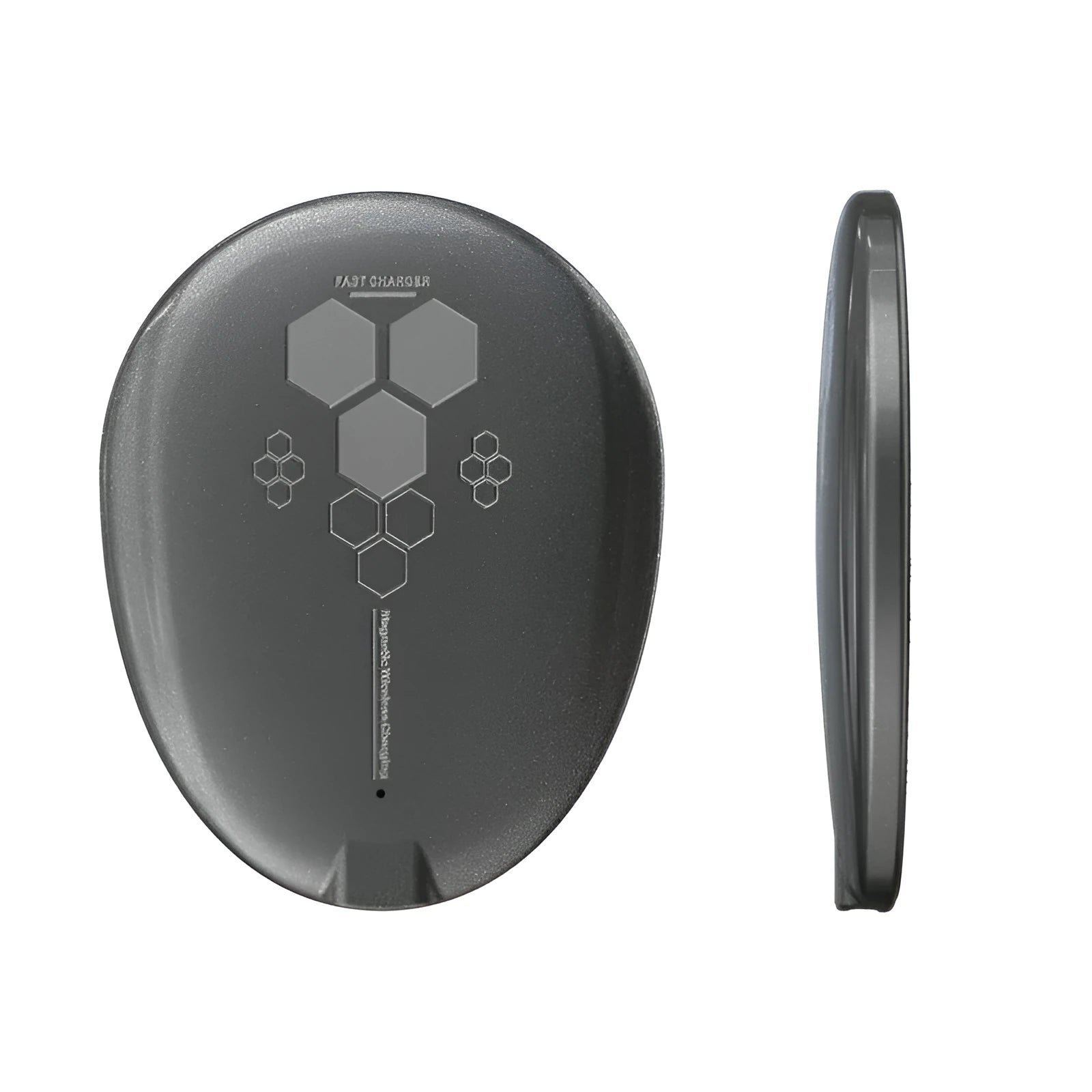 Black magnetic wireless charger with Type-C connection port