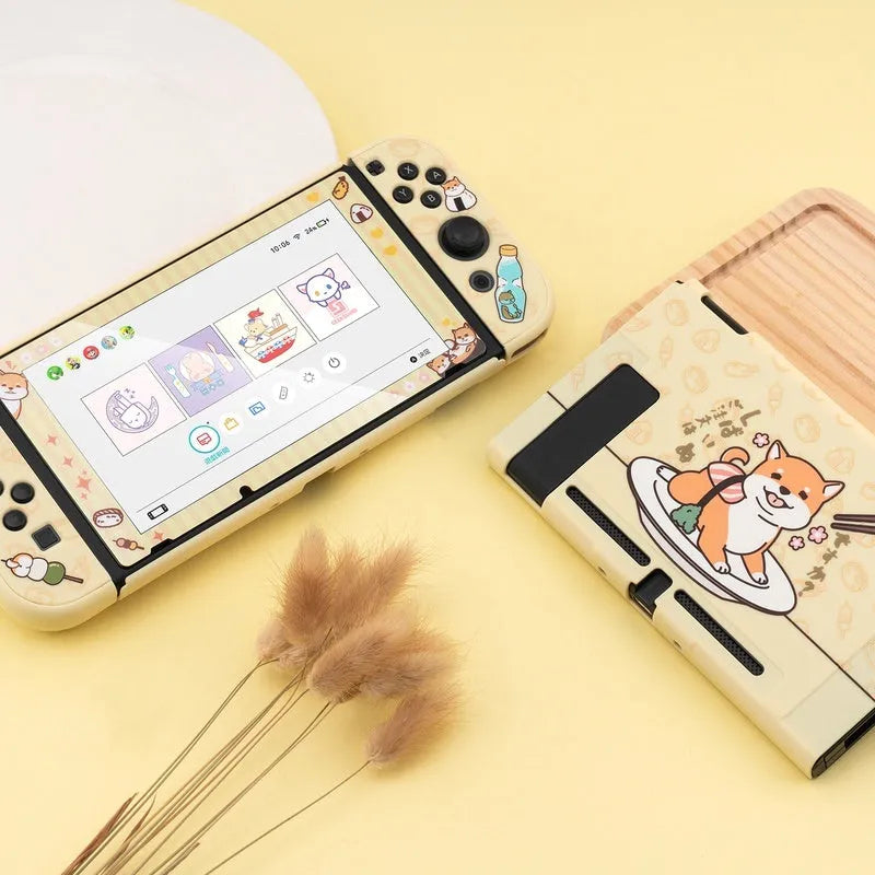 Sea Otter silicone protective case for Nintendo Switch Lite controller with toughened membrane