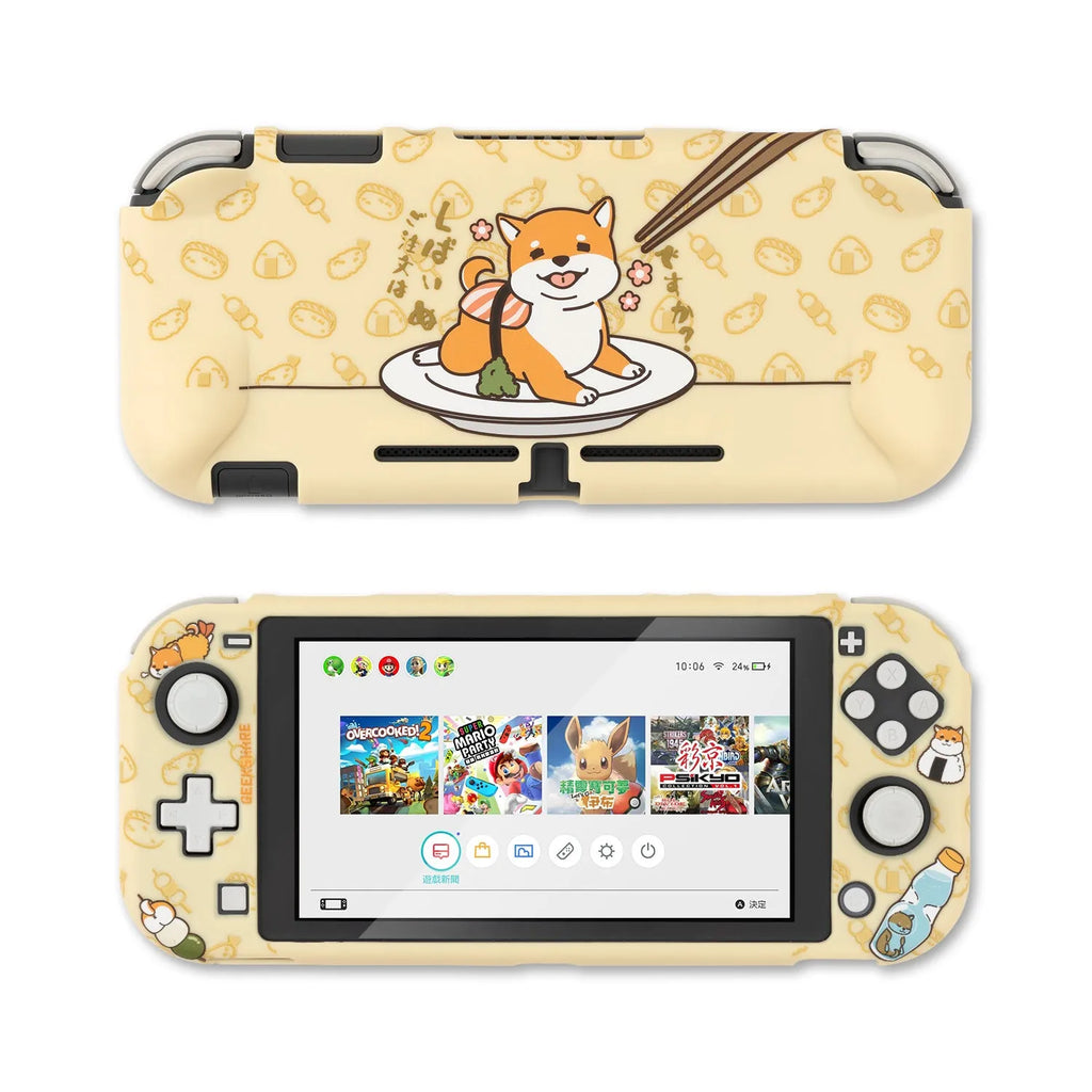Sea Otter silicone protective case for Nintendo Switch Lite controller with toughened membrane