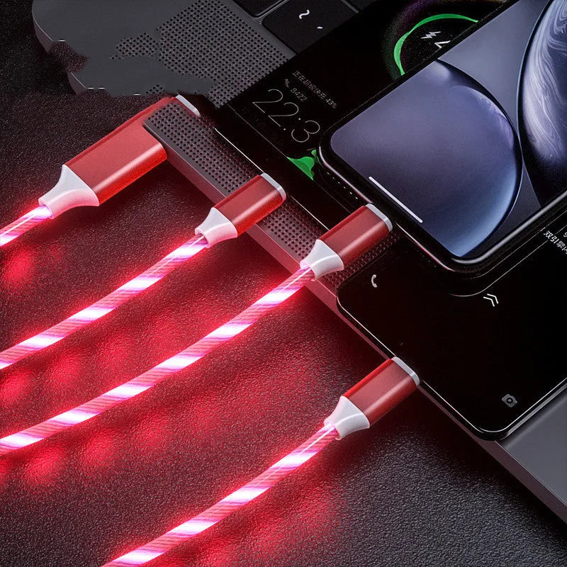 USB-A to triple Micro-USB streamer cable in colourful design, 1.25m long
