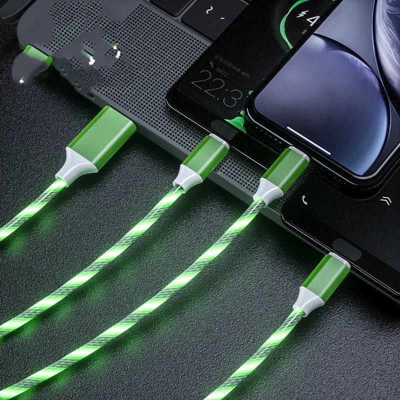 USB-A to triple Micro-USB streamer cable in colourful design, 1.25m long