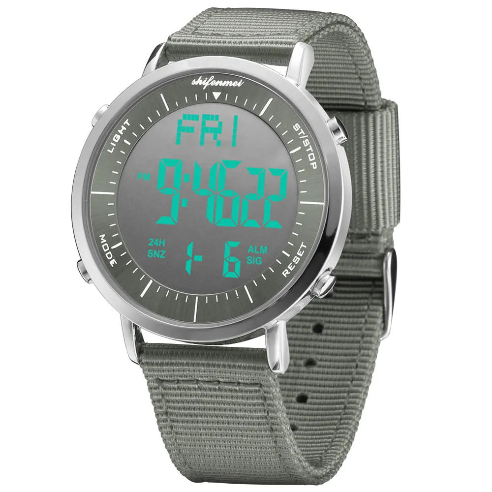 Shifenmei sports waterproof digital watch with casual styling and 10m water resistance rating