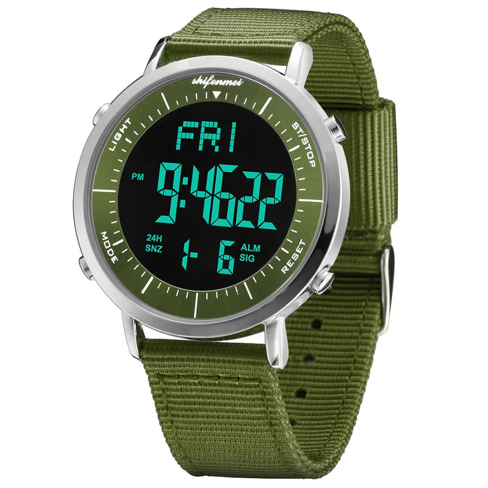 Shifenmei sports waterproof digital watch with casual styling and 10m water resistance rating