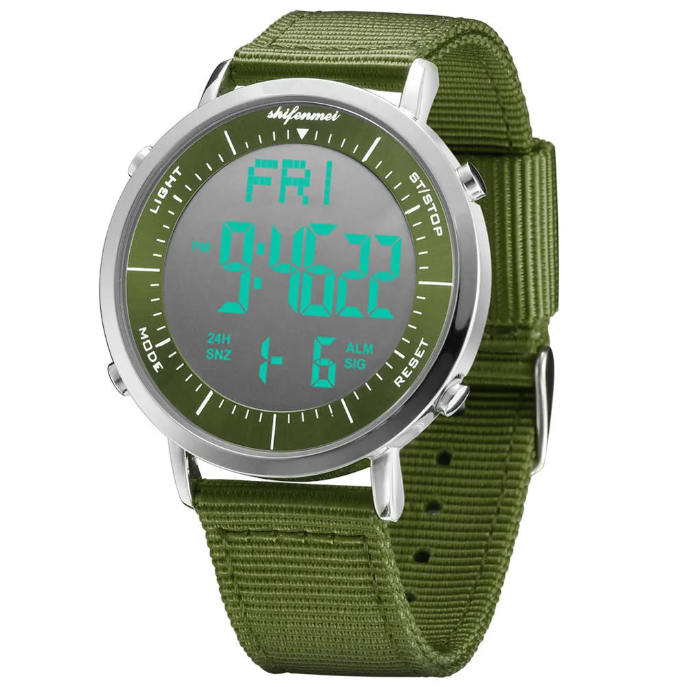 Shifenmei sports waterproof digital watch with casual styling and 10m water resistance rating