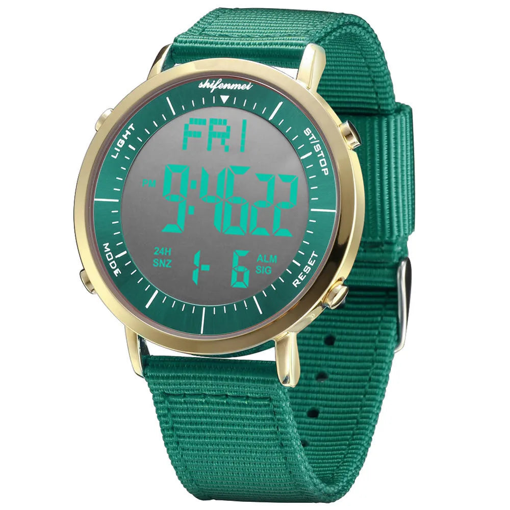 Shifenmei sports waterproof digital watch with casual styling and 10m water resistance rating