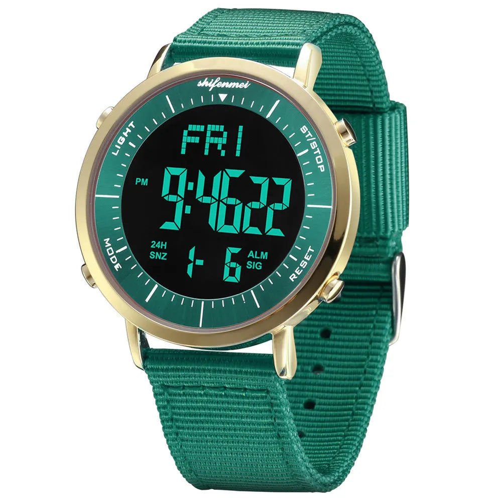Shifenmei sports waterproof digital watch with casual styling and 10m water resistance rating