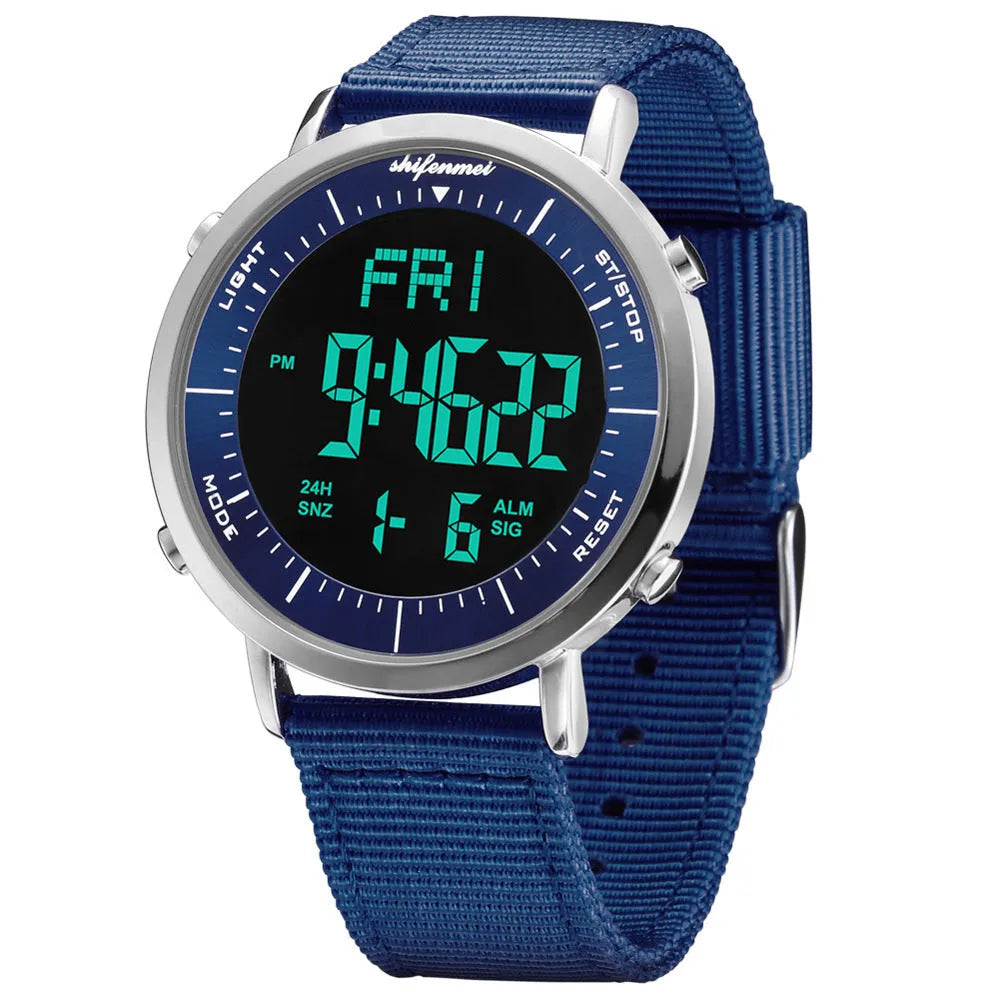 Shifenmei sports waterproof digital watch with casual styling and 10m water resistance rating