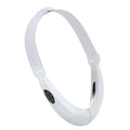 White ABS facial lifting device with red and blue light therapy, showing control buttons and measurement scale.