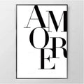 Love Amore frameless canvas wall art with geometric abstraction pattern in rectangular format