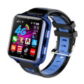 Black children's smart watch with silicone sports strap and 1.54-inch touchscreen on wrist