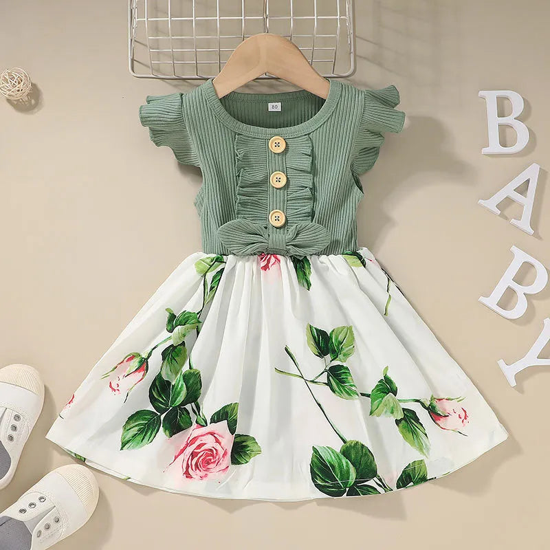 Sleeveless toddler girls summer dress in multiple colours and sizes from 80cm to 120cm