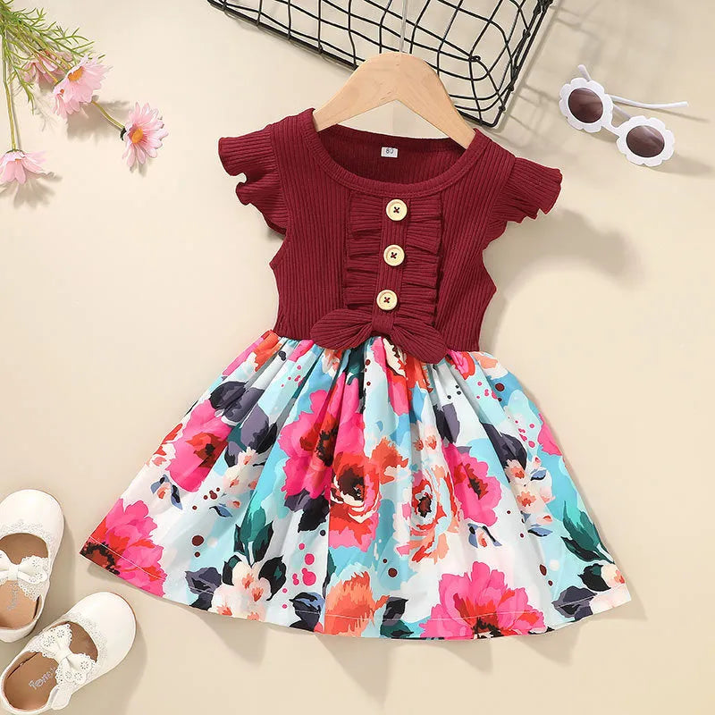 Sleeveless toddler girls summer dress in multiple colours and sizes from 80cm to 120cm