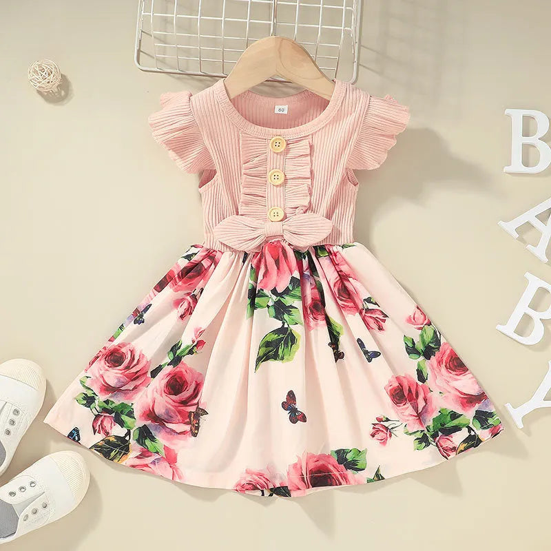 Sleeveless toddler girls summer dress in multiple colours and sizes from 80cm to 120cm