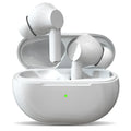 Pro4 Bluetooth wireless earbuds in black or white with a compact charging case