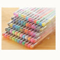 100 gel pens with watercolour ink and highlighter function in plastic barrels