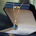 Geometric copper necklace with gold electroplated finish, retro French-inspired unisex jewellery