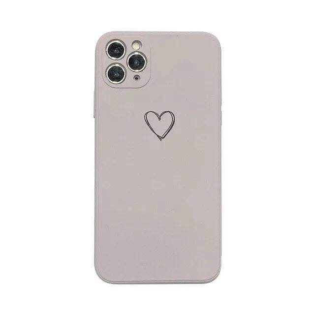 Solid colour silicone TPU phone case for Apple iPhone on a plain background.