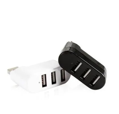 USB 2.0 hub splitter with multiple ports in black and white colour options