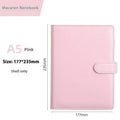 A5 PU leather notebook shell with zipper closure in solid colour options