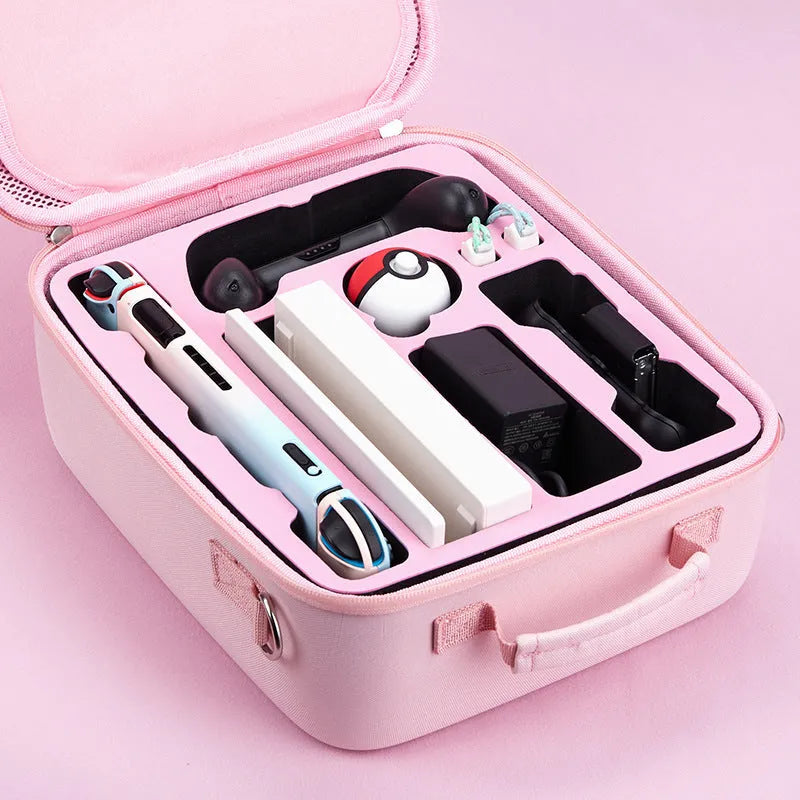 Nintendo Switch game storage bag with diagonal strap holding game cartridges