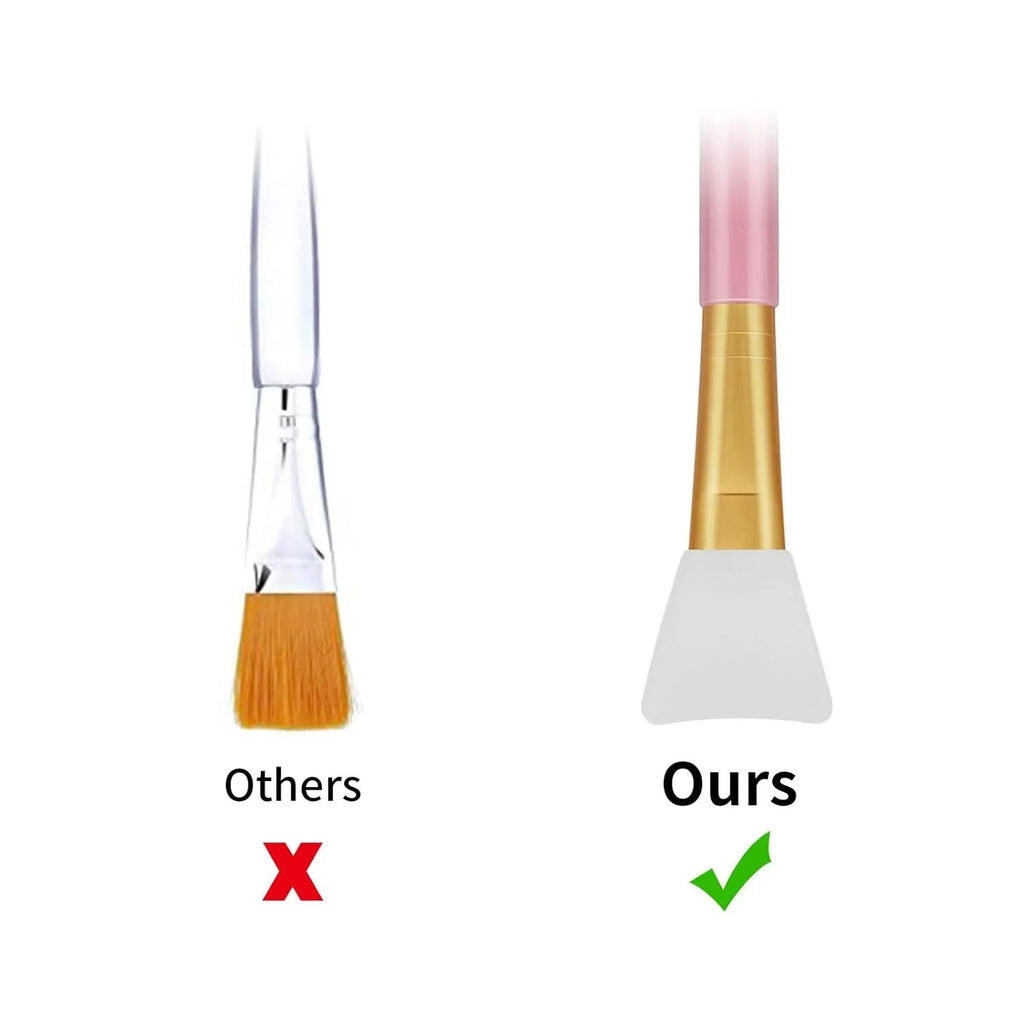 Silicone face mask applicator spatula in six colour options for clay mud and skincare application