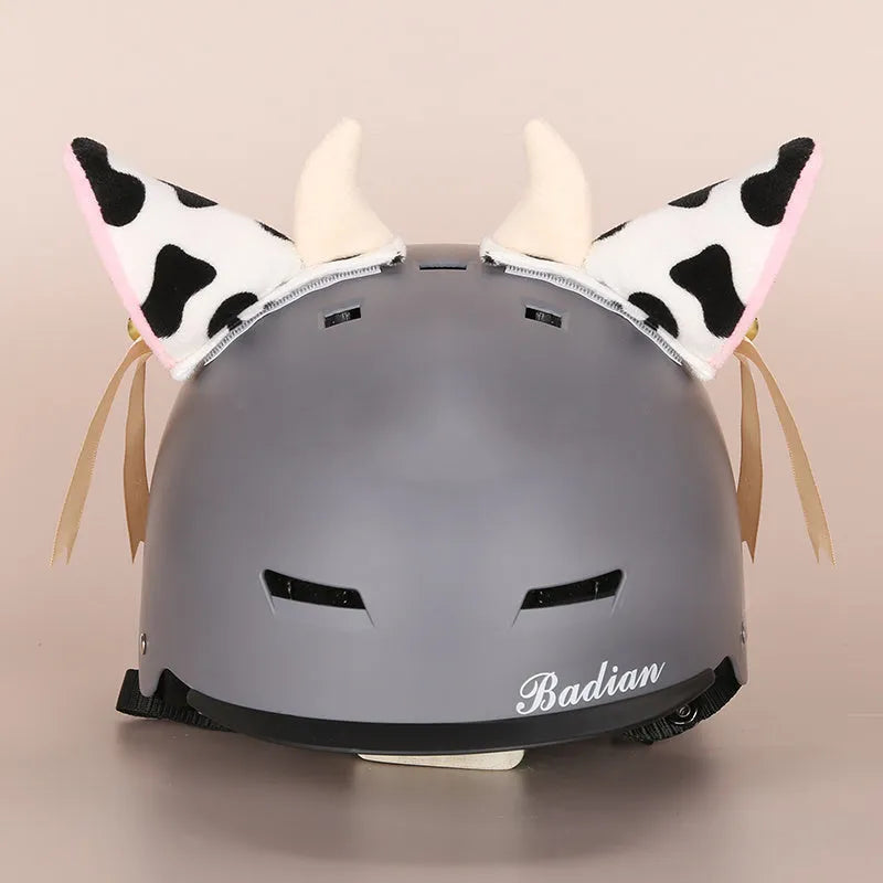 Soft plush decorative ski helmet cap in a cartoon style, a prop for costumes and decor.
