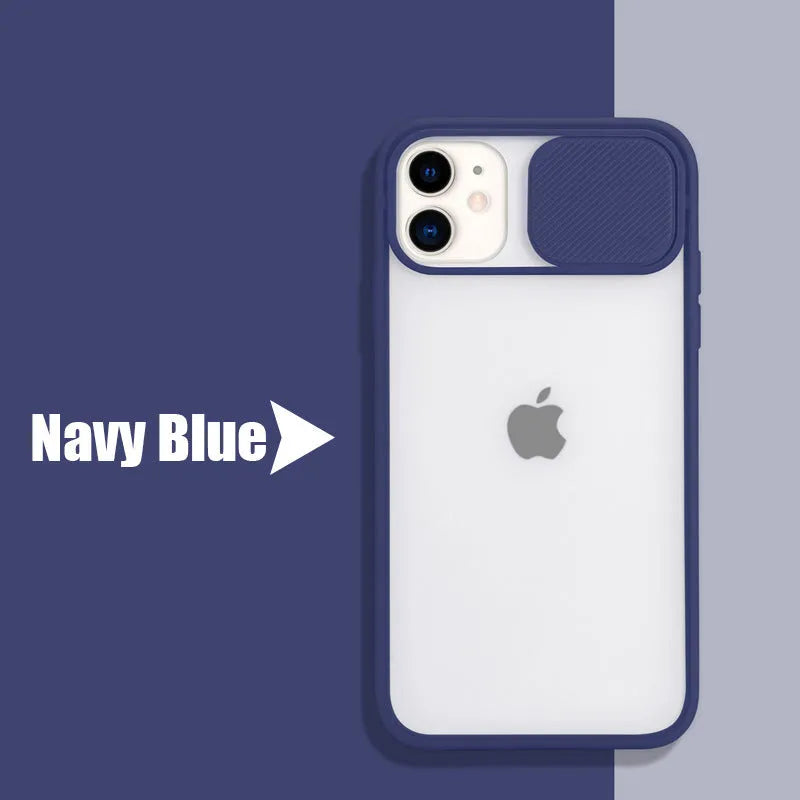 Frosted frame silicone iPhone case in various colours showing compatible models including iPhone 11 Pro and iPhone 12 Mini