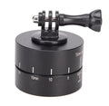 360-degree auto rotate camera tripod head base compatible with GoPro, SLR, and iPhone.
