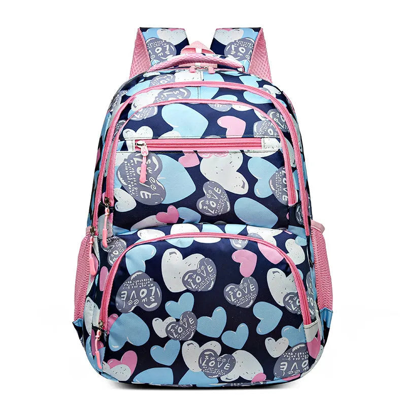 Student backpack with air pillow belt system in blue colour with large capacity design