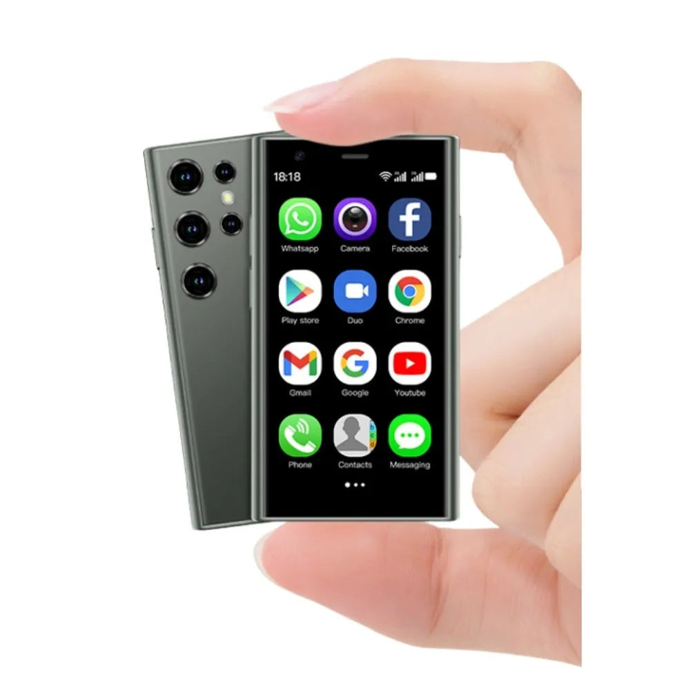 S23PRO & XS15 mini smartphone in black, green, or pink purple with 30cm screen.