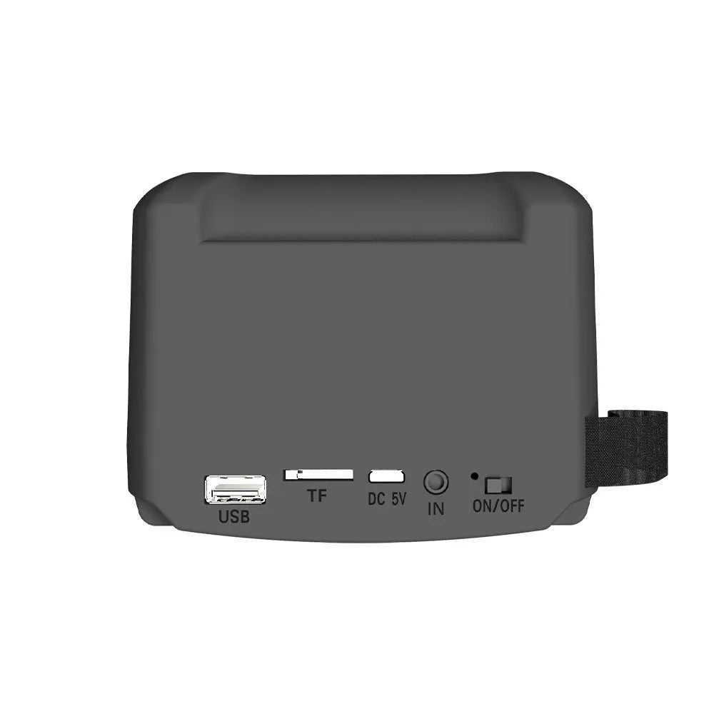 Portable Bluetooth speaker in colour 3107 with USB charging cable, measuring 110 x 87 x 137mm