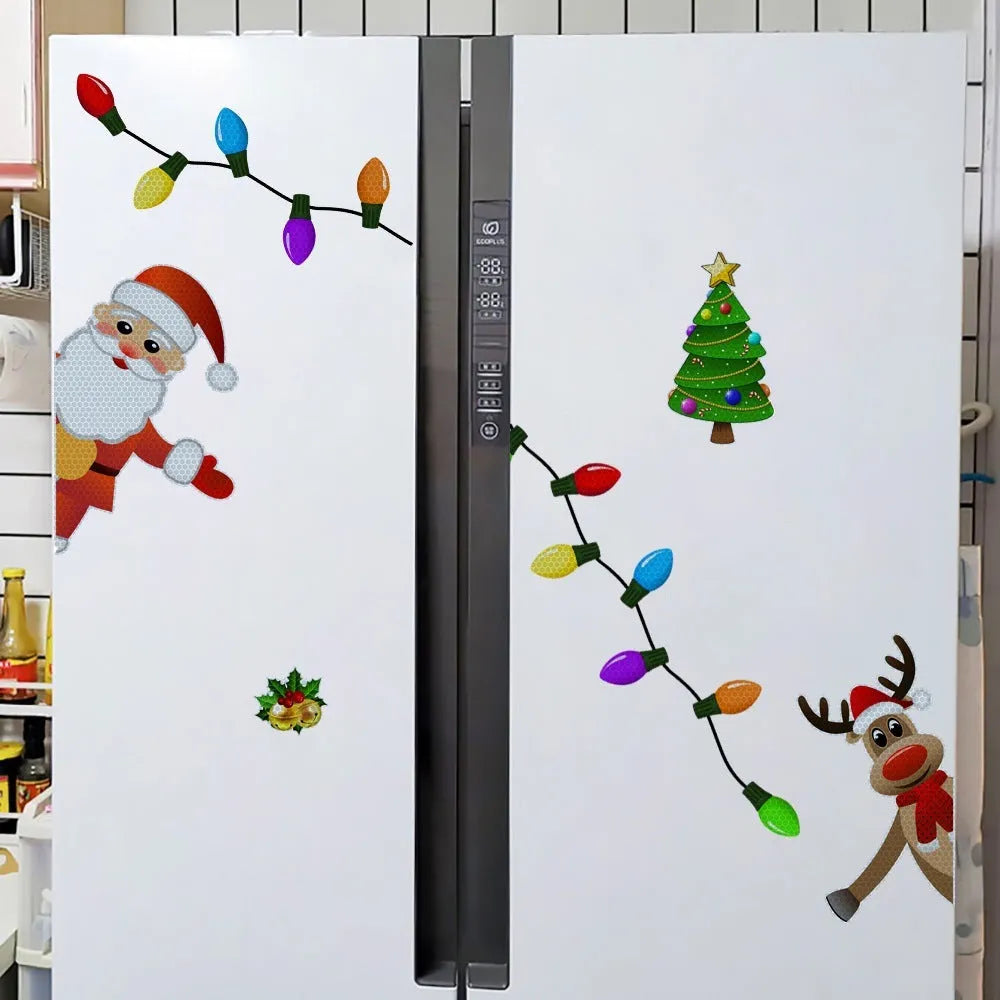 Medium-sized cartoon Christmas elk magnetic decoration sticker for car in RFM025 colour.