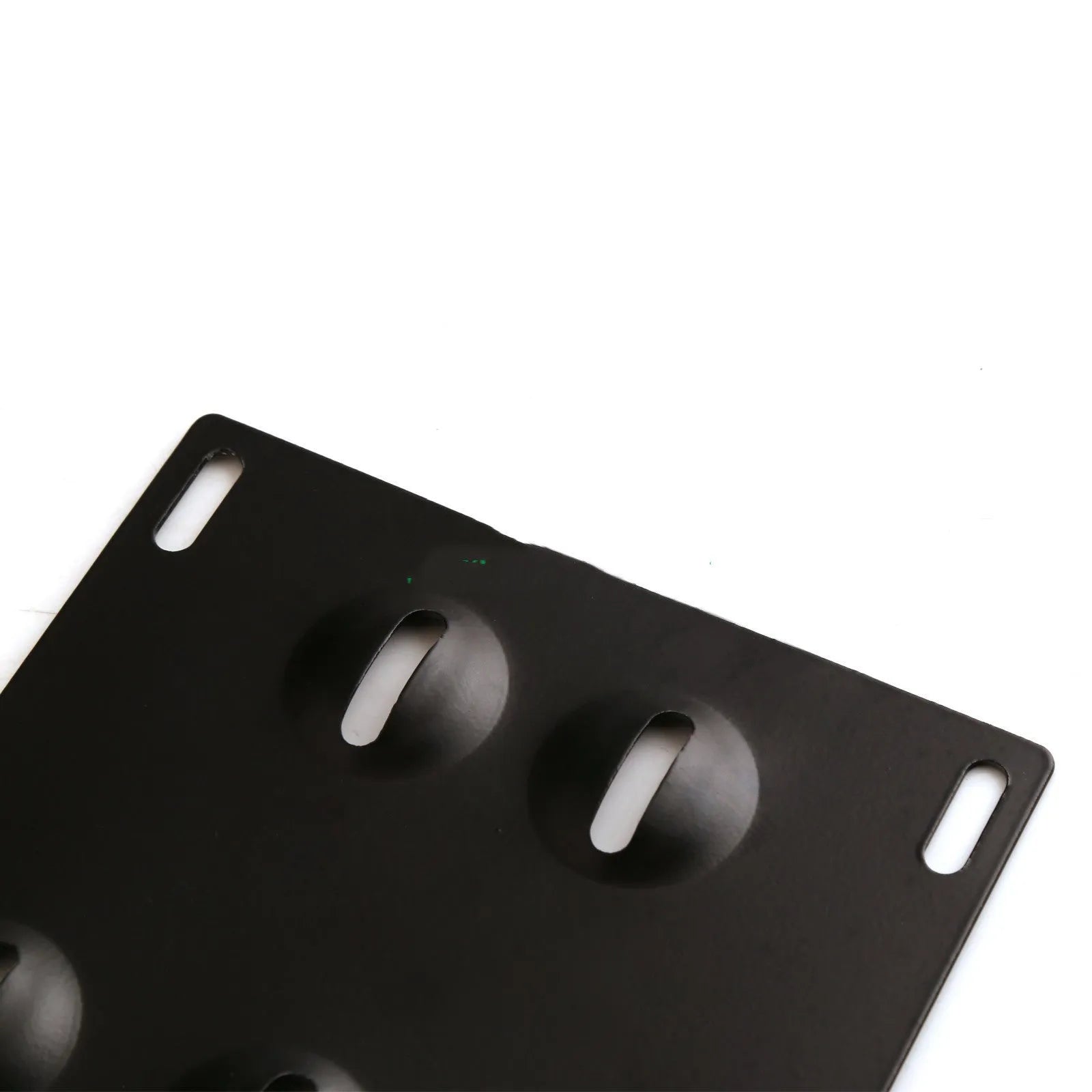 Metal American licence plate frame with integrated trailer hook for car modification, 21x10 cm.