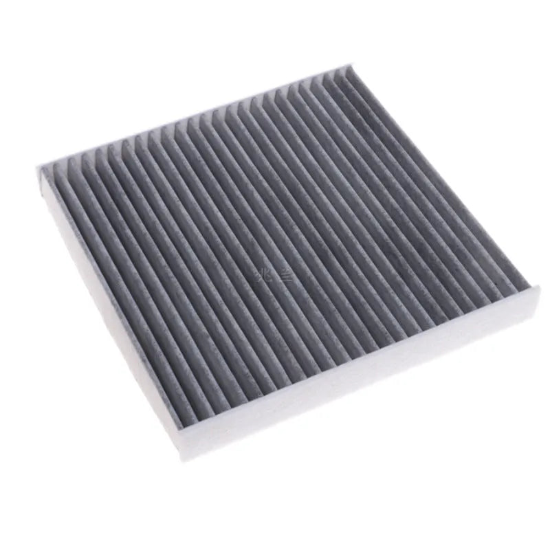 Grey Geely air conditioning filter element grid with 215x210x30mm dimensions for cabin air filtration