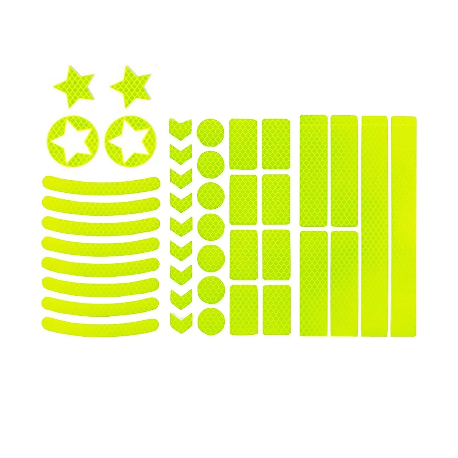 Bicycle reflective grid pattern warning tape showing geometric design and colour options