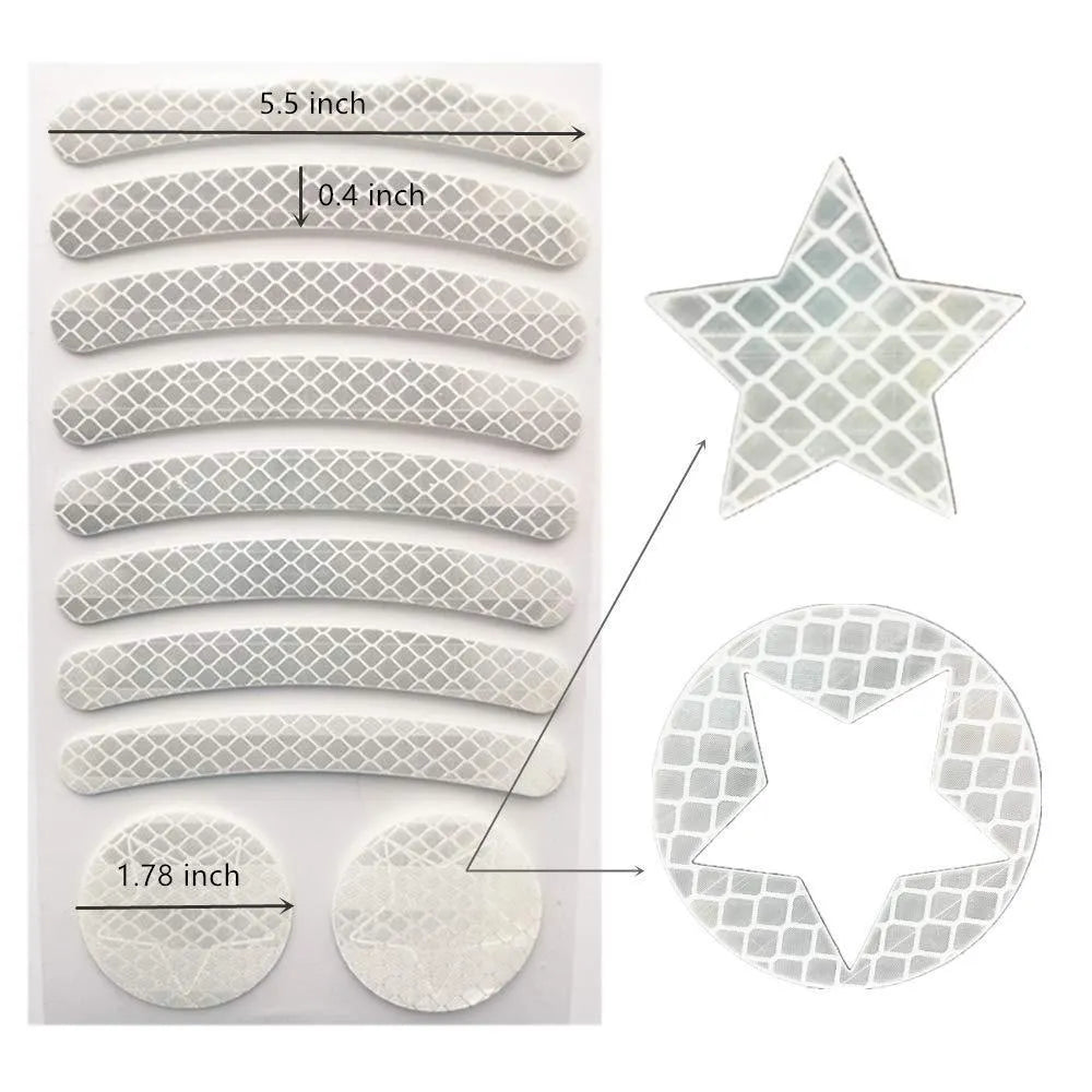 Bicycle reflective grid pattern warning tape showing geometric design and colour options