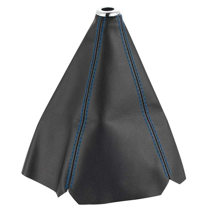 General Motors PU leather gear shifter dirt-proof cover in black, red, blue, yellow, and white colour options.