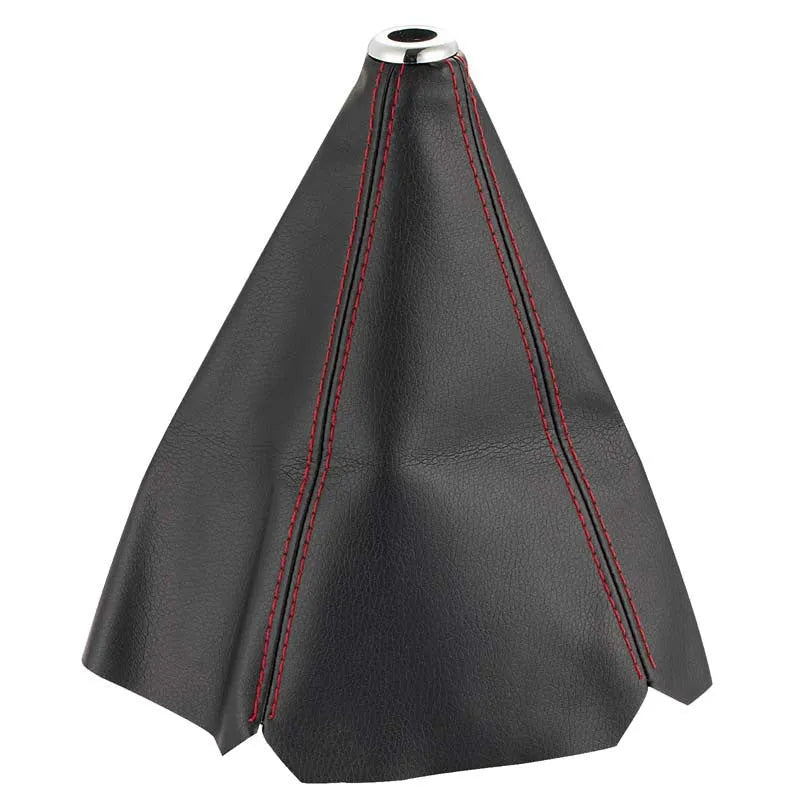 General Motors PU leather gear shifter dirt-proof cover in black, red, blue, yellow, and white colour options.