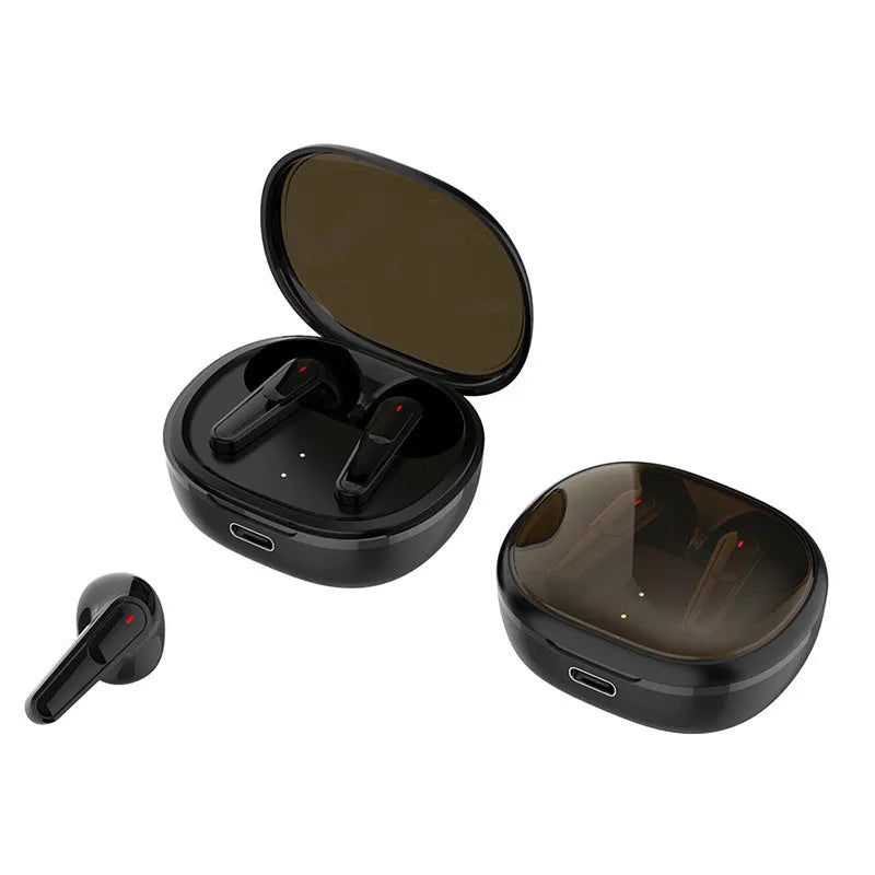 Black PRO30 wireless Bluetooth earpiece with in-ear fit and breathing light indicator.