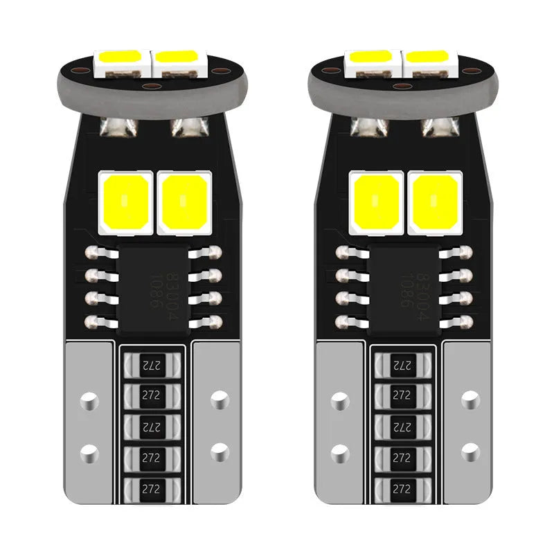 Small white automotive replacement bulb for car licence plate light, 10mm size.