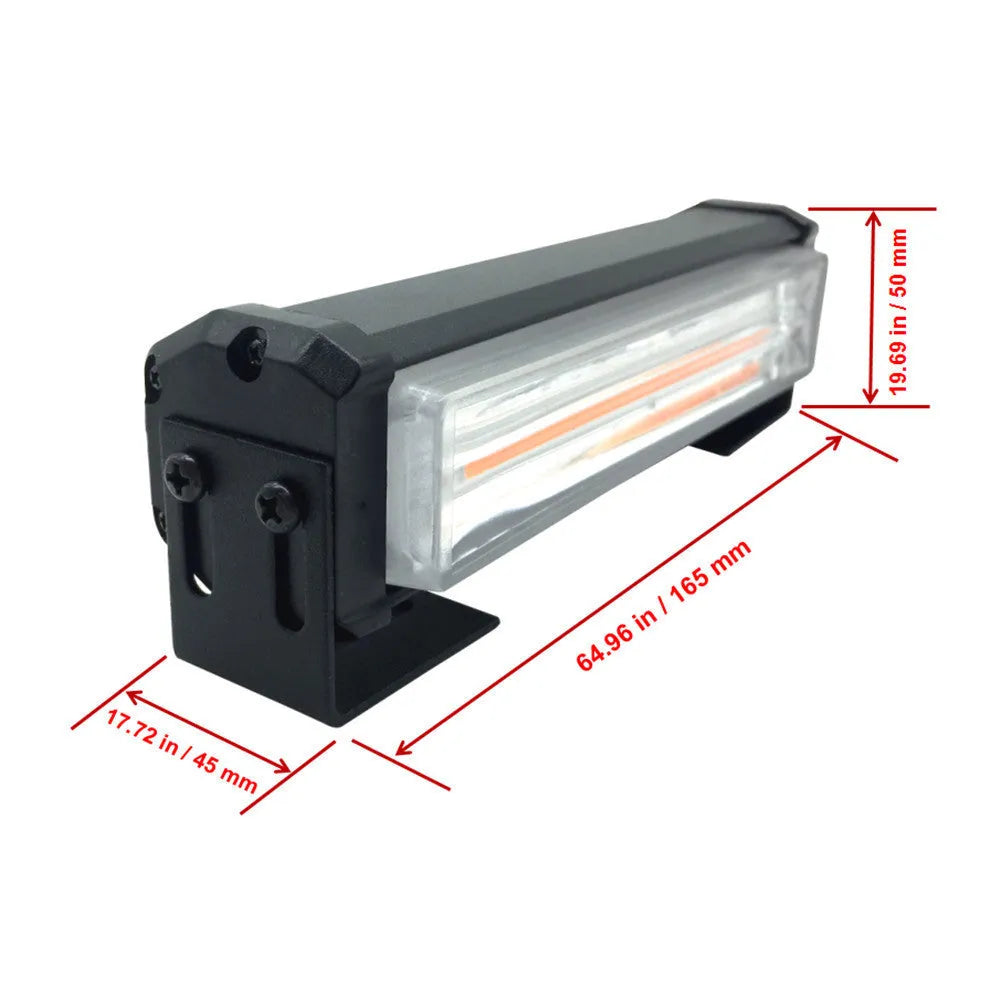Yellow two-middle-net strobe warning light with aluminium housing, measuring 160mm in diameter.