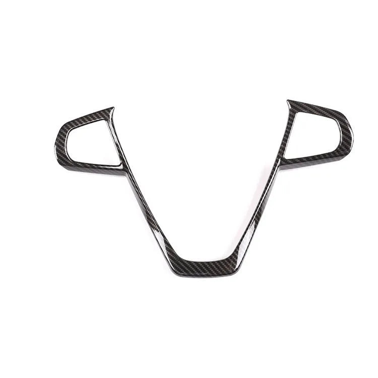 Carbon fibre pattern steering wheel button frame for BMW vehicles