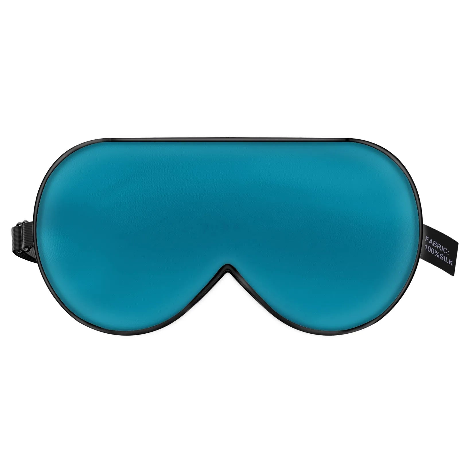 Double-sided mulberry silk eye mask in multiple colours, showing embroidery and print detail.